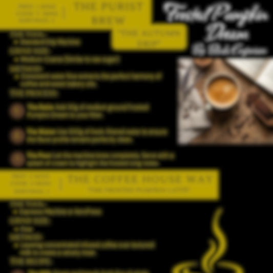 Frosted Pumpkin Dream digital barista guide and coffee recipe card - blinks emporium