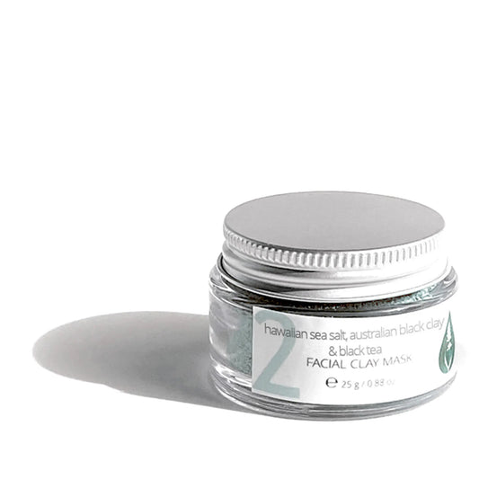Hawaiian Sea Salt, Australian Black Clay & Black Tea Facial Clay Mask