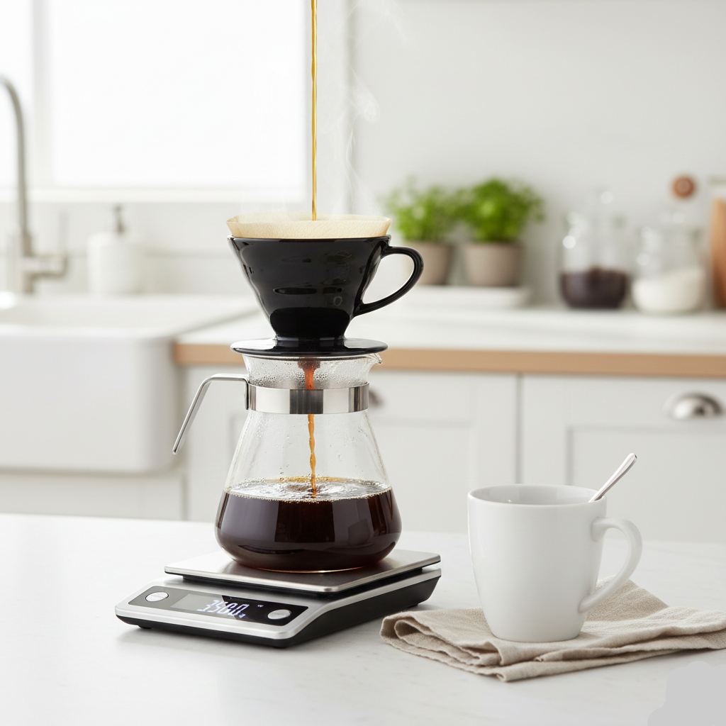 Brewing Hazelnut Symphony in a glass carafe - blinks emporium