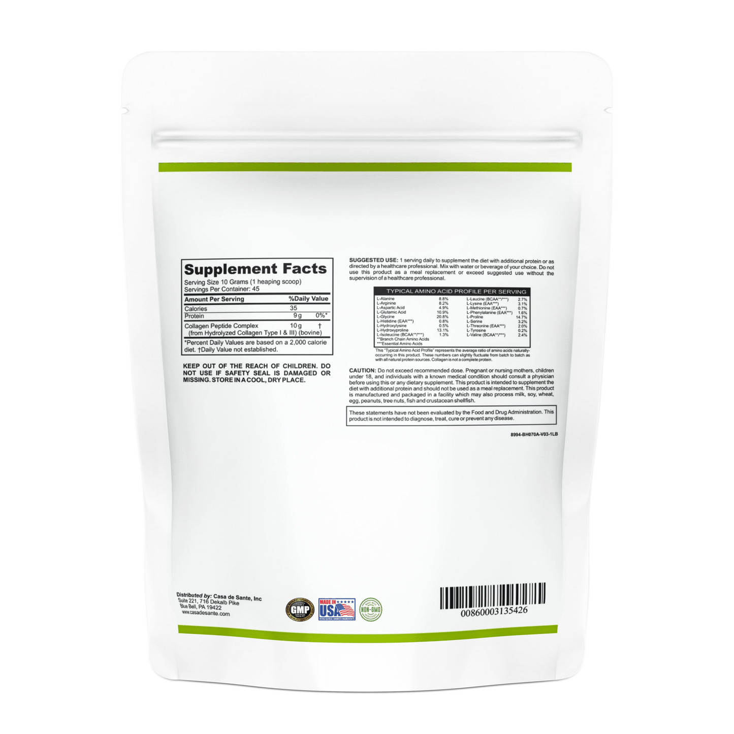 Collagen Peptides - Low FODMAP Certified, Elemental Diet Grassfed Pasture Raised, Keto, Paleo, Gut Friendly, Gluten, Lactose, Soy, Sugar & Grain Free, No Carb, All Natural, Non GMO