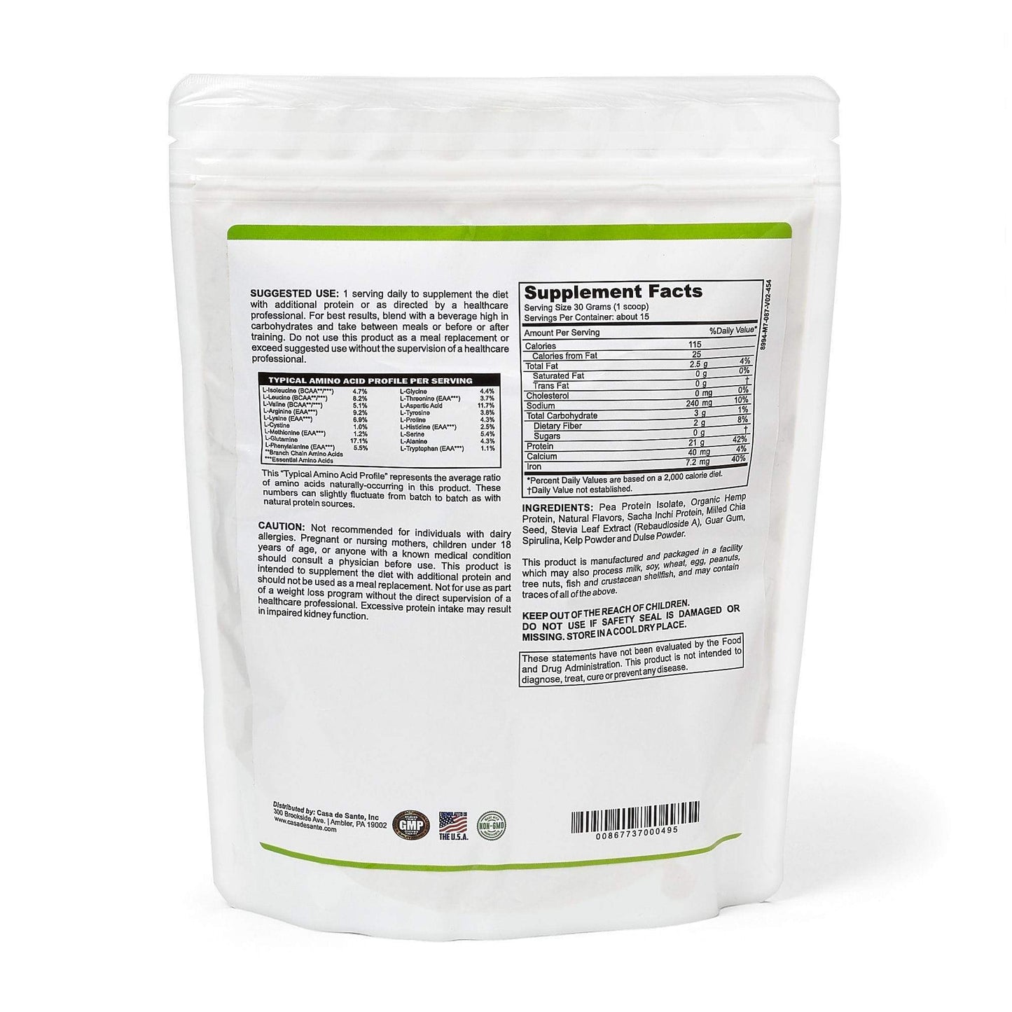 Gut Friendly Vegan Protein Vanilla Low FODMAP Certified, Paleo, Keto