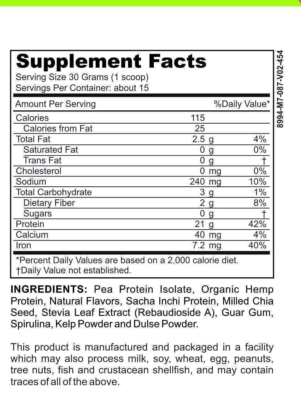 Gut Friendly Vegan Protein Vanilla Low FODMAP Certified, Paleo, Keto
