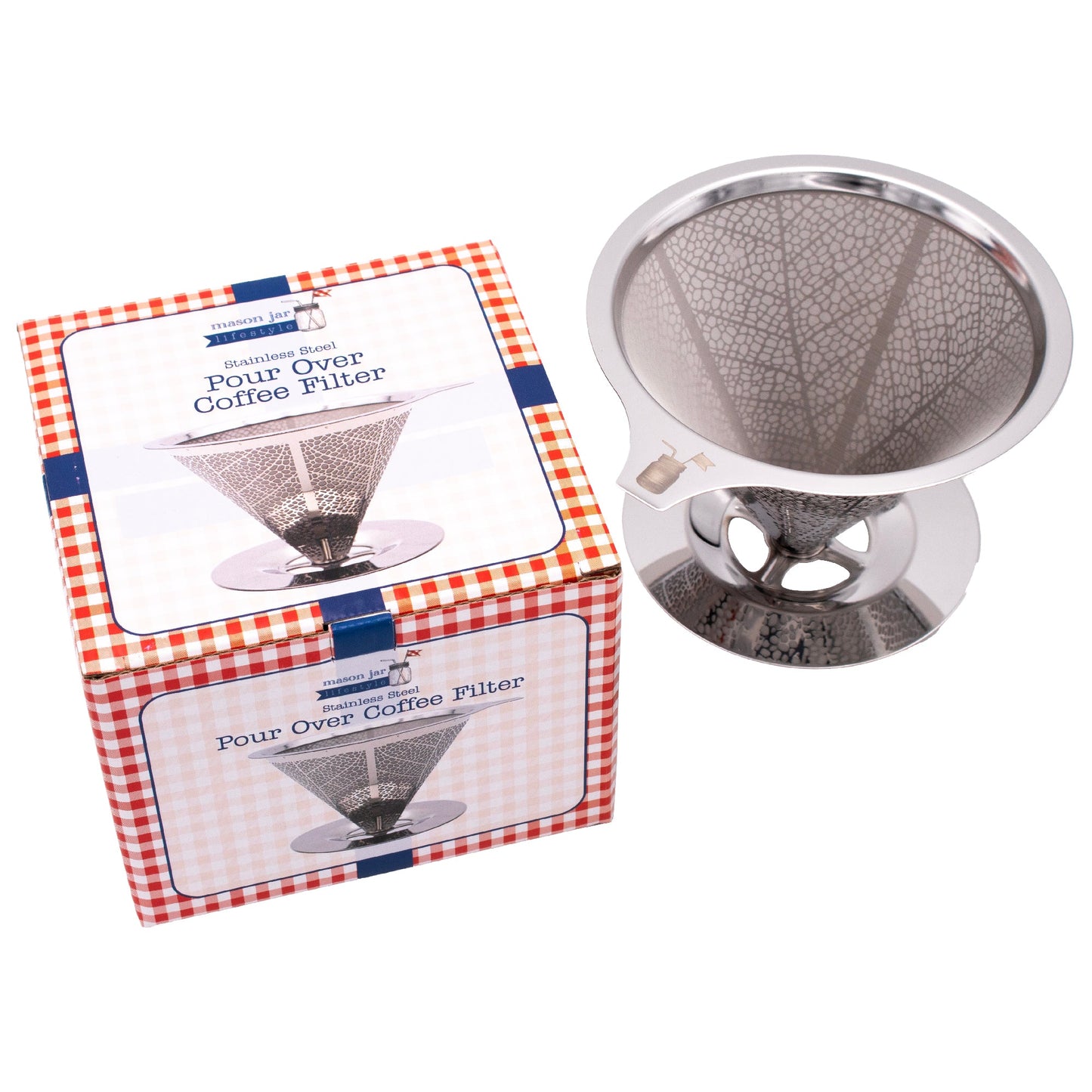 Pour Over Drip Coffee Stainless Steel Filter for Mason Jars