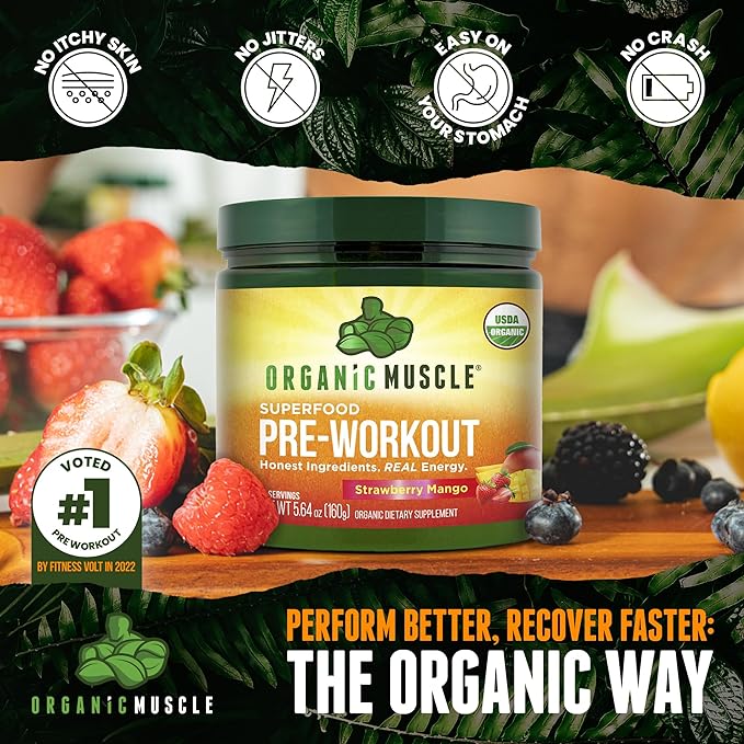 Organic Pre-Workout - Strawberry Mango