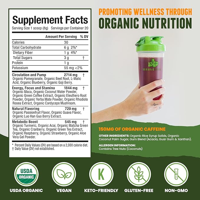Organic Pre-Workout - Strawberry Mango