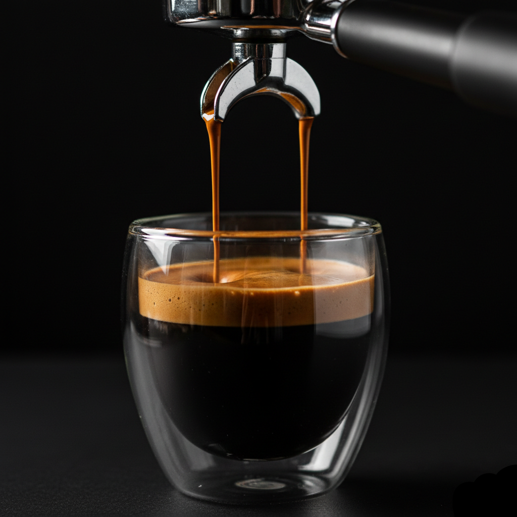 Total Eclipse Italian Roast thick espresso shot with rich crema - blinks emporium